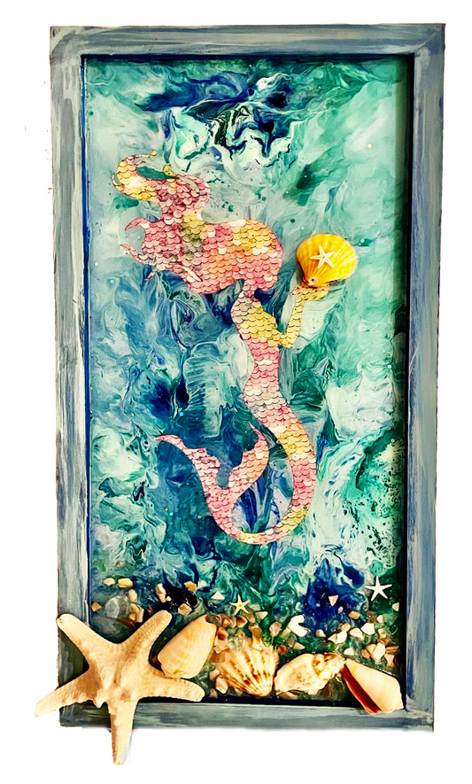 Framed Mermaid Art